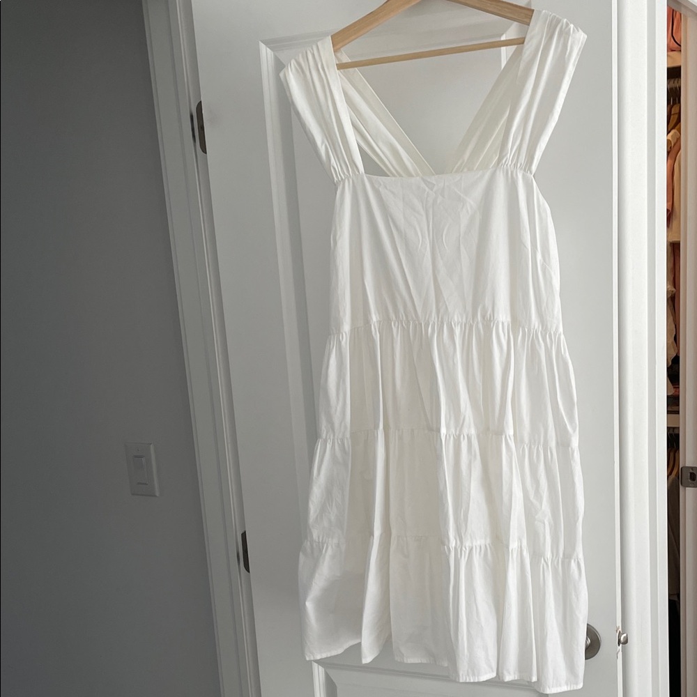 Banana Republic White Cotton Mini Dress